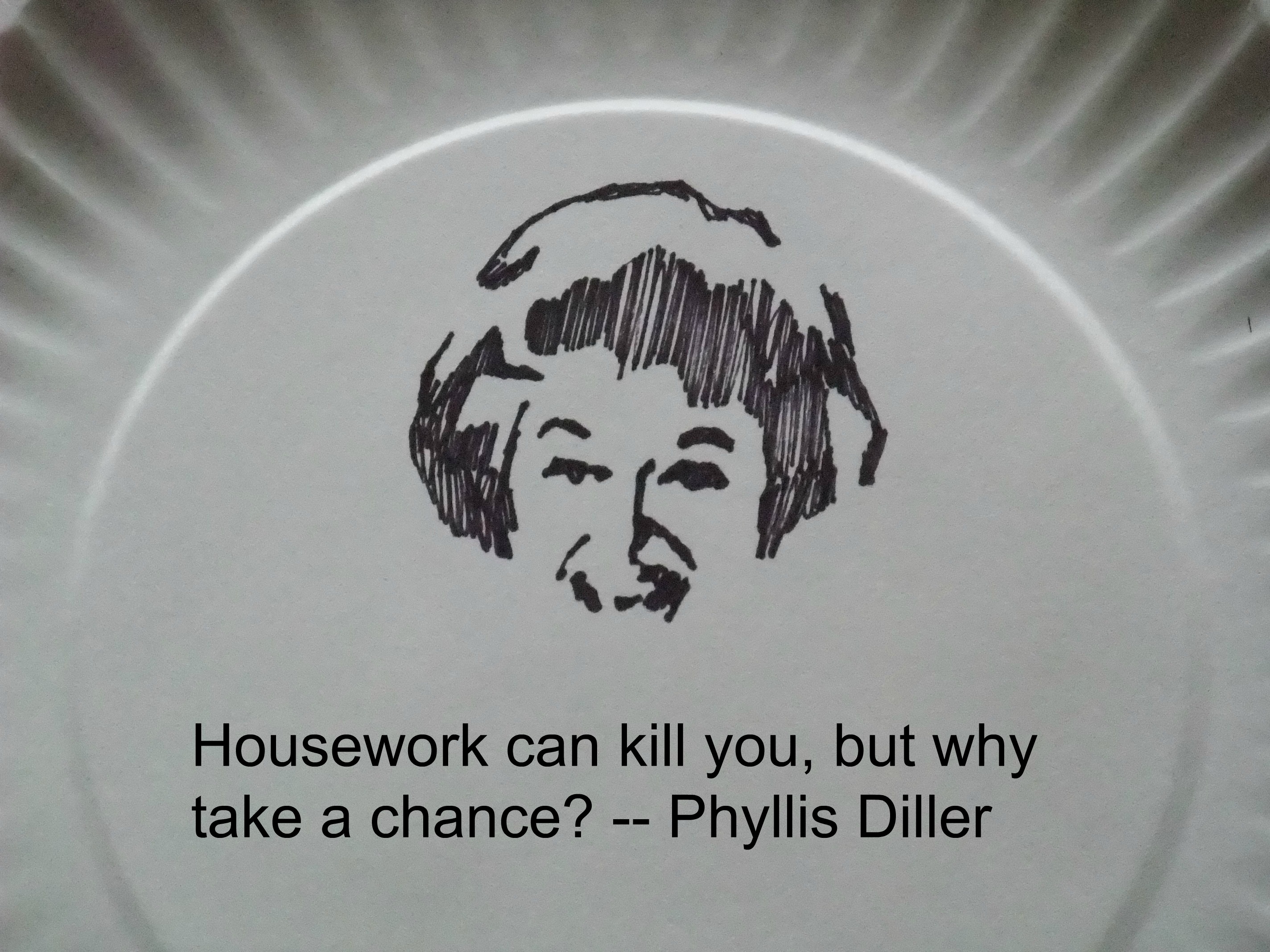phyllis diller b&w with text