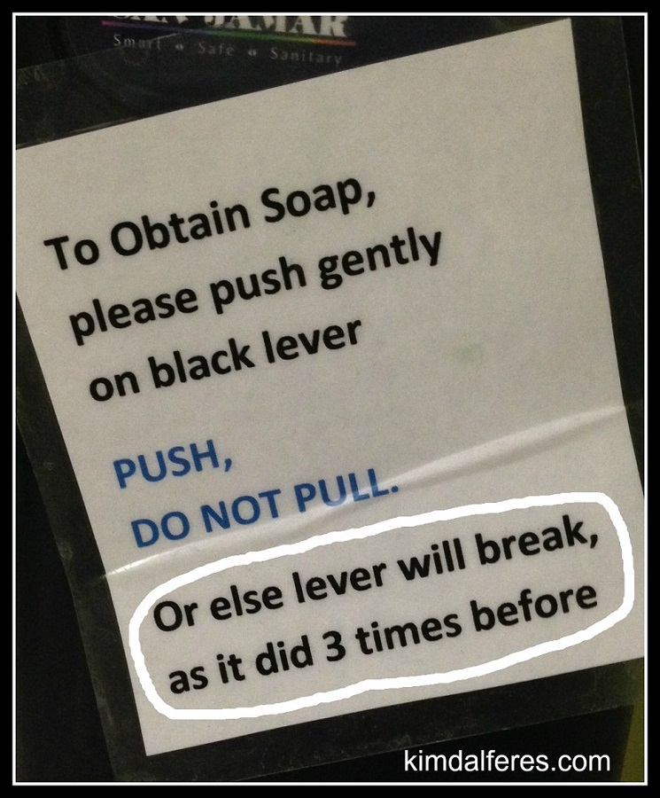 use of soap with text