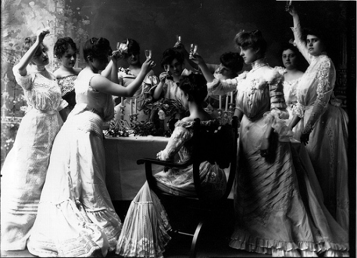 women toasting cropped